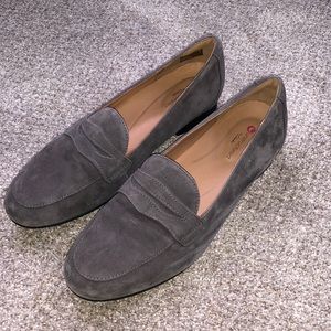 Clarks brand gray loafers